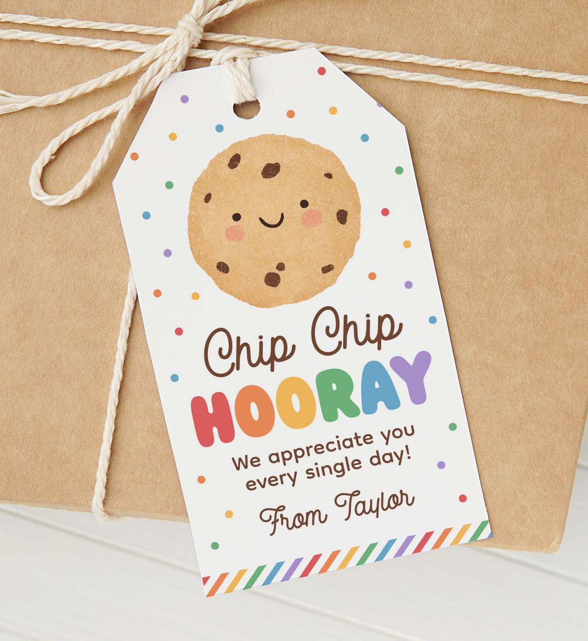 Chip Chip Hooray Cookie Teacher Appreciation Tag Template