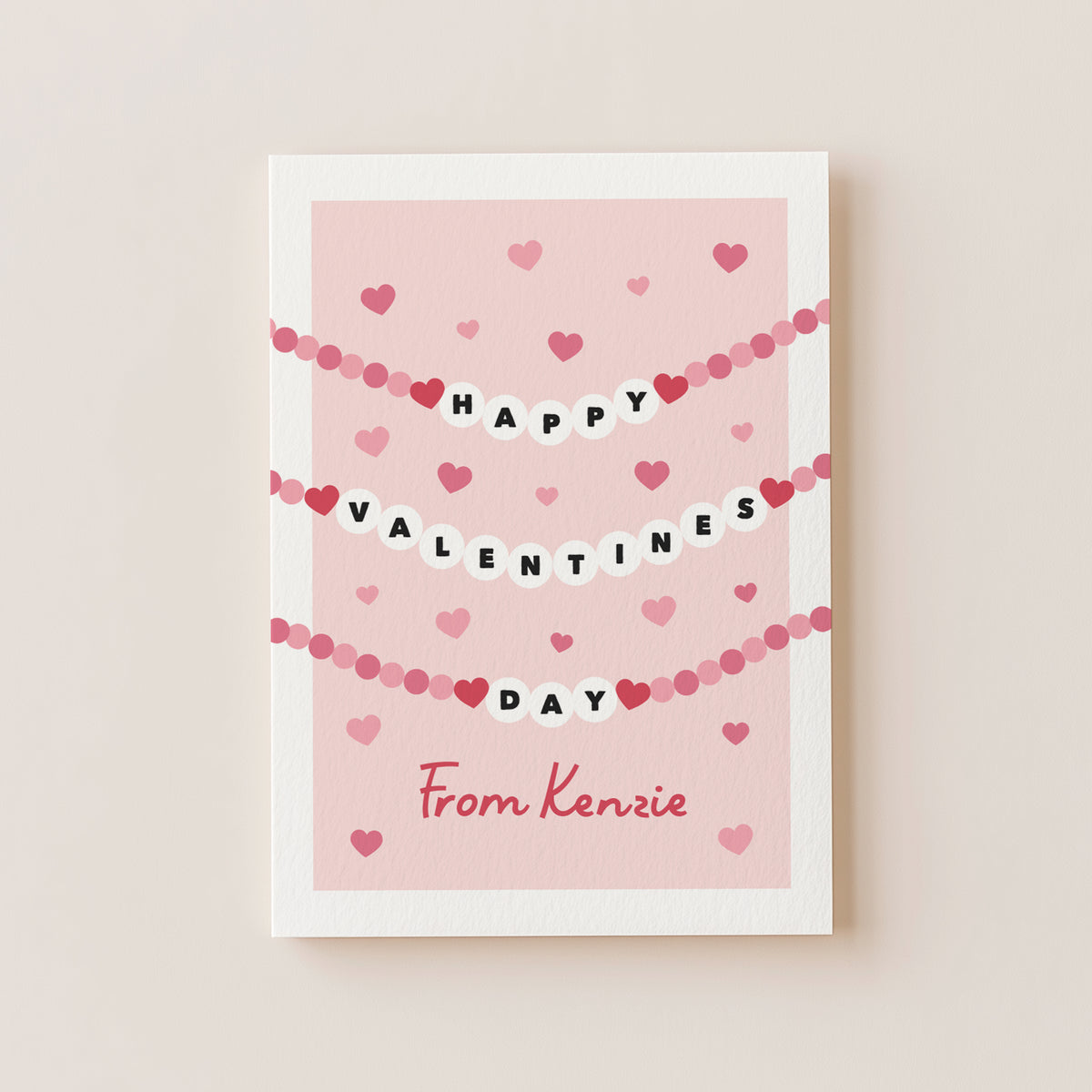 Charm Bracelet Valentine's Card Template