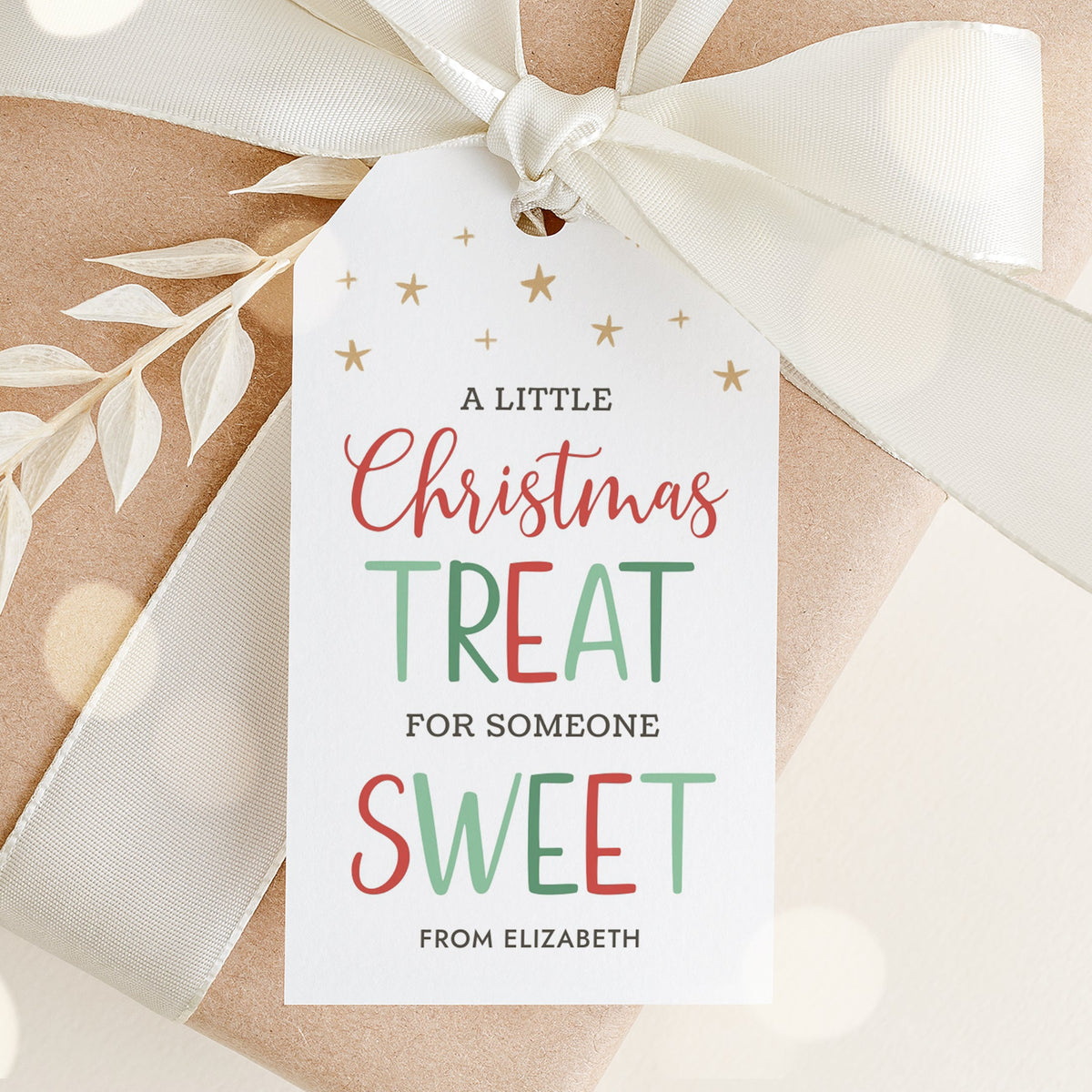Little Christmas Treat Holiday Tag Template