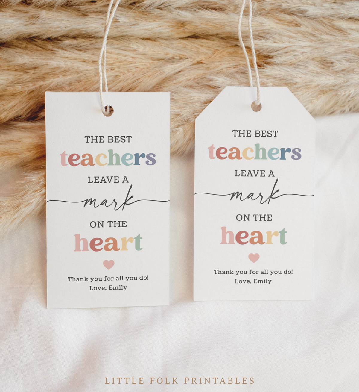 Mark on the Heart Teacher Appreciation Tag Template