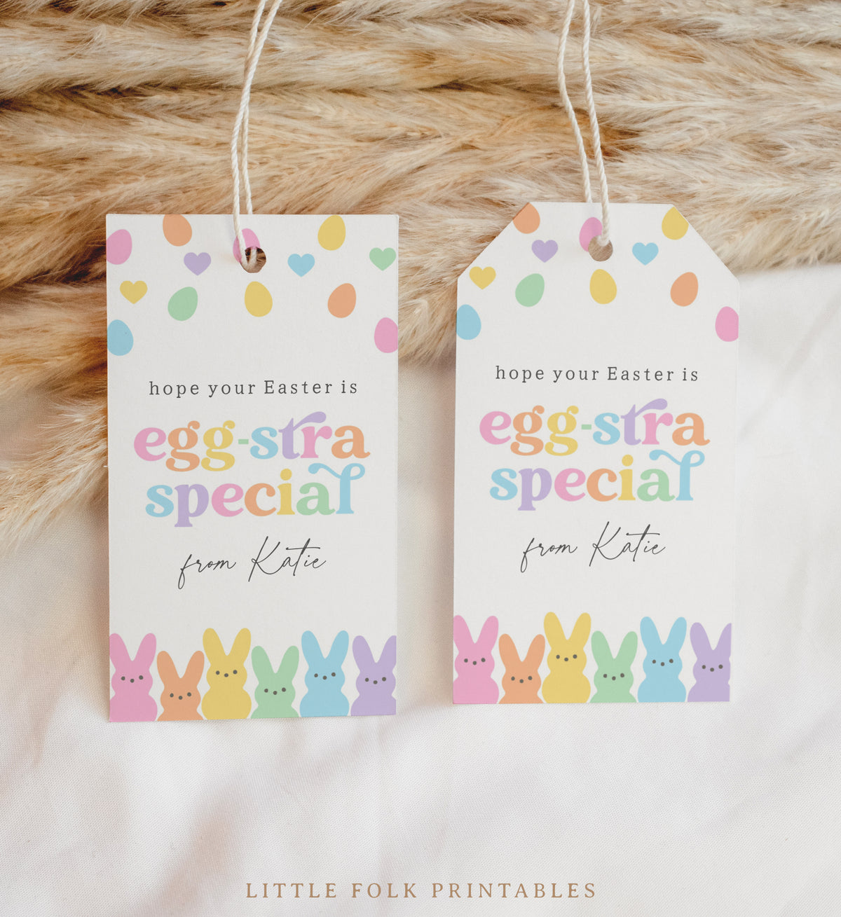 Eggstra Special Rectangle Easter Tag Template