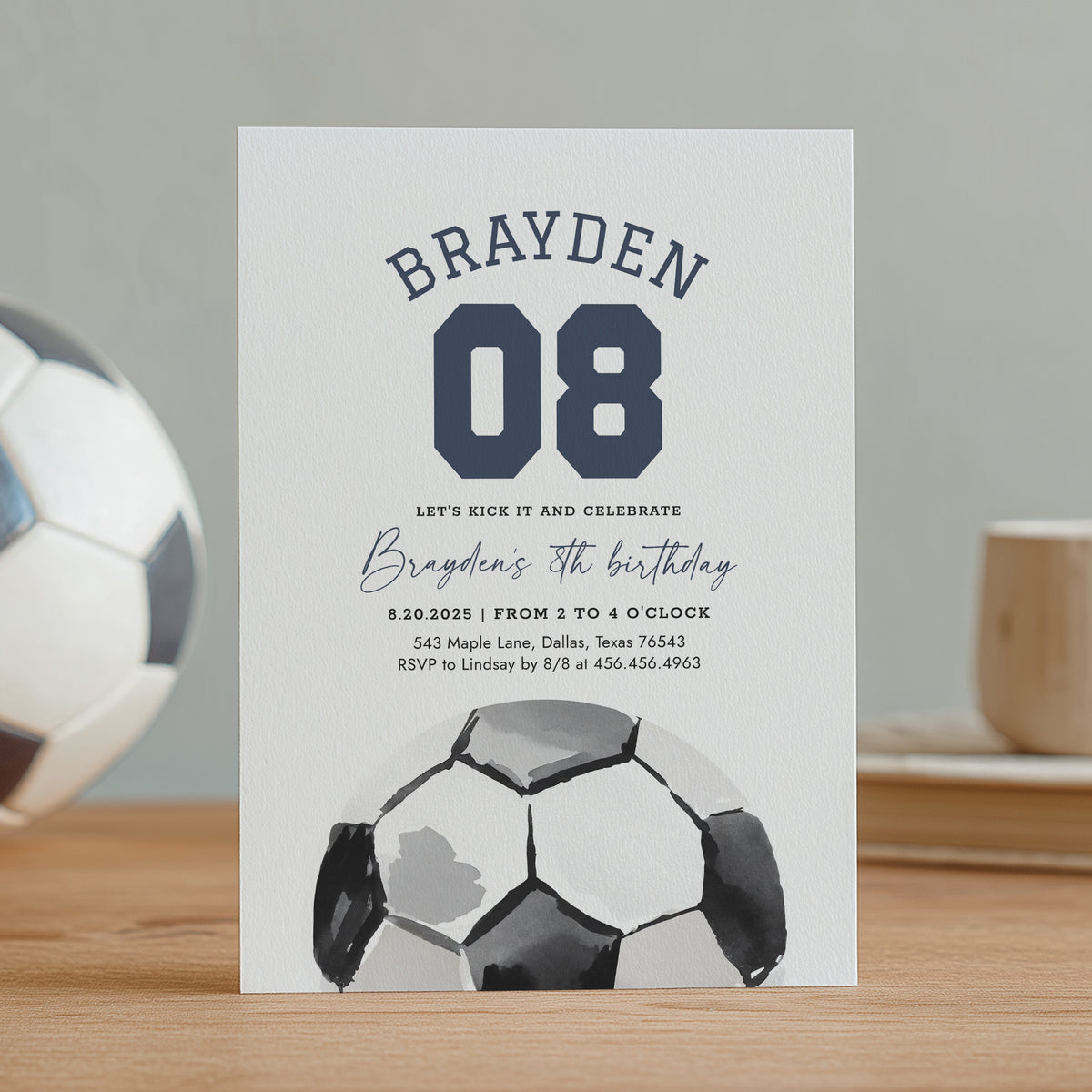 Soccer Birthday Invitation