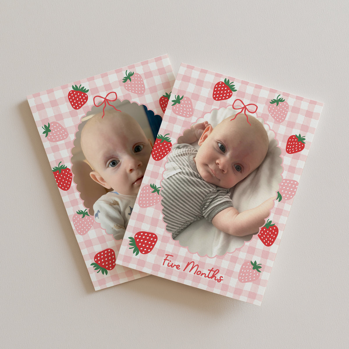 Strawberry First Birthday Monthly Photo Banner