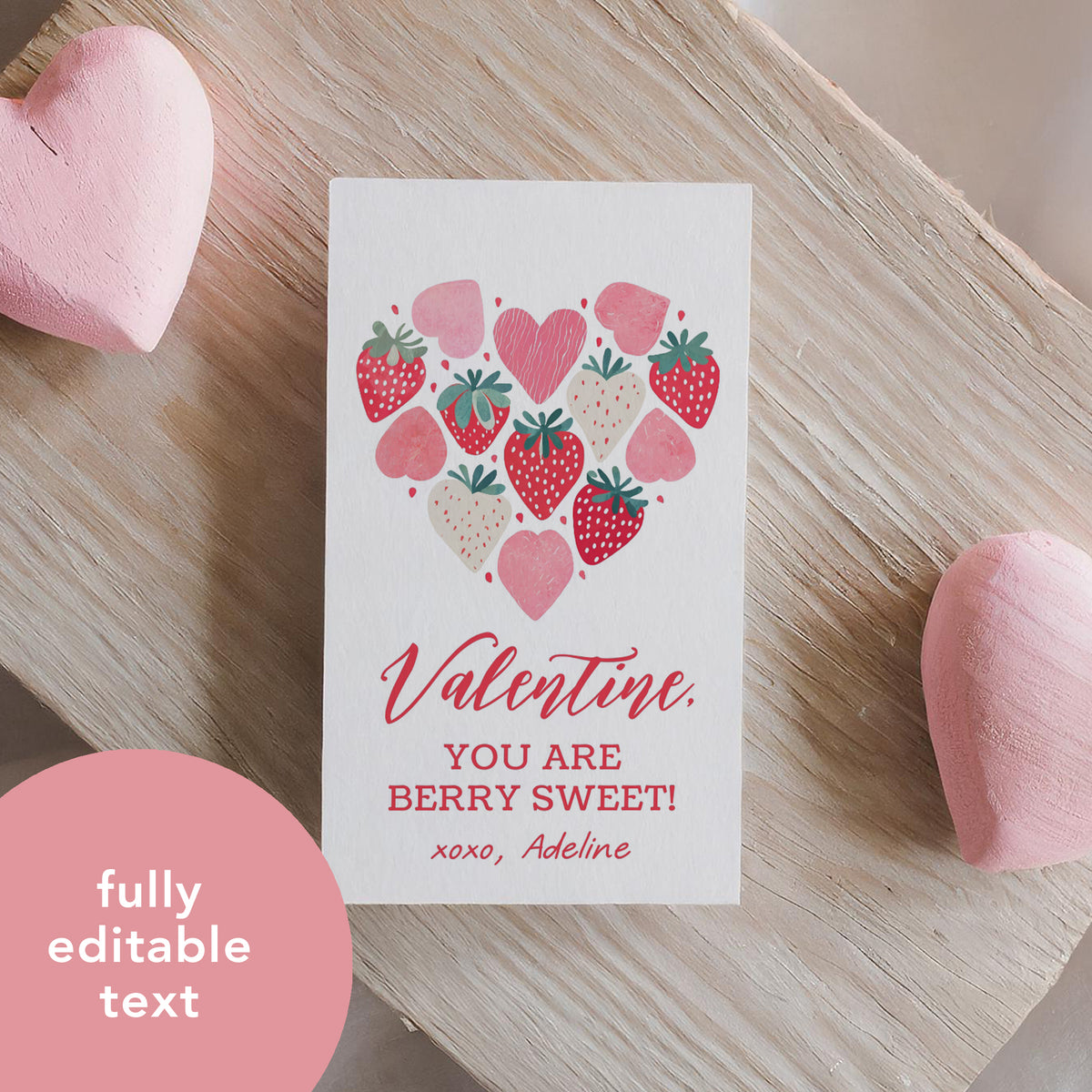 Berry Sweet Valentine's Tag Template