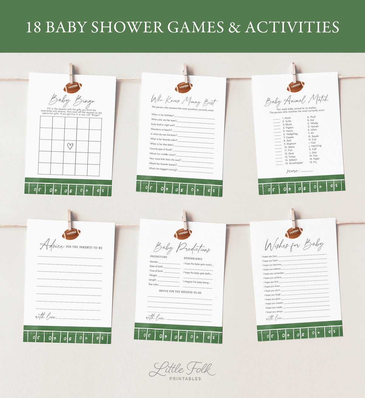 Football Baby Shower Games