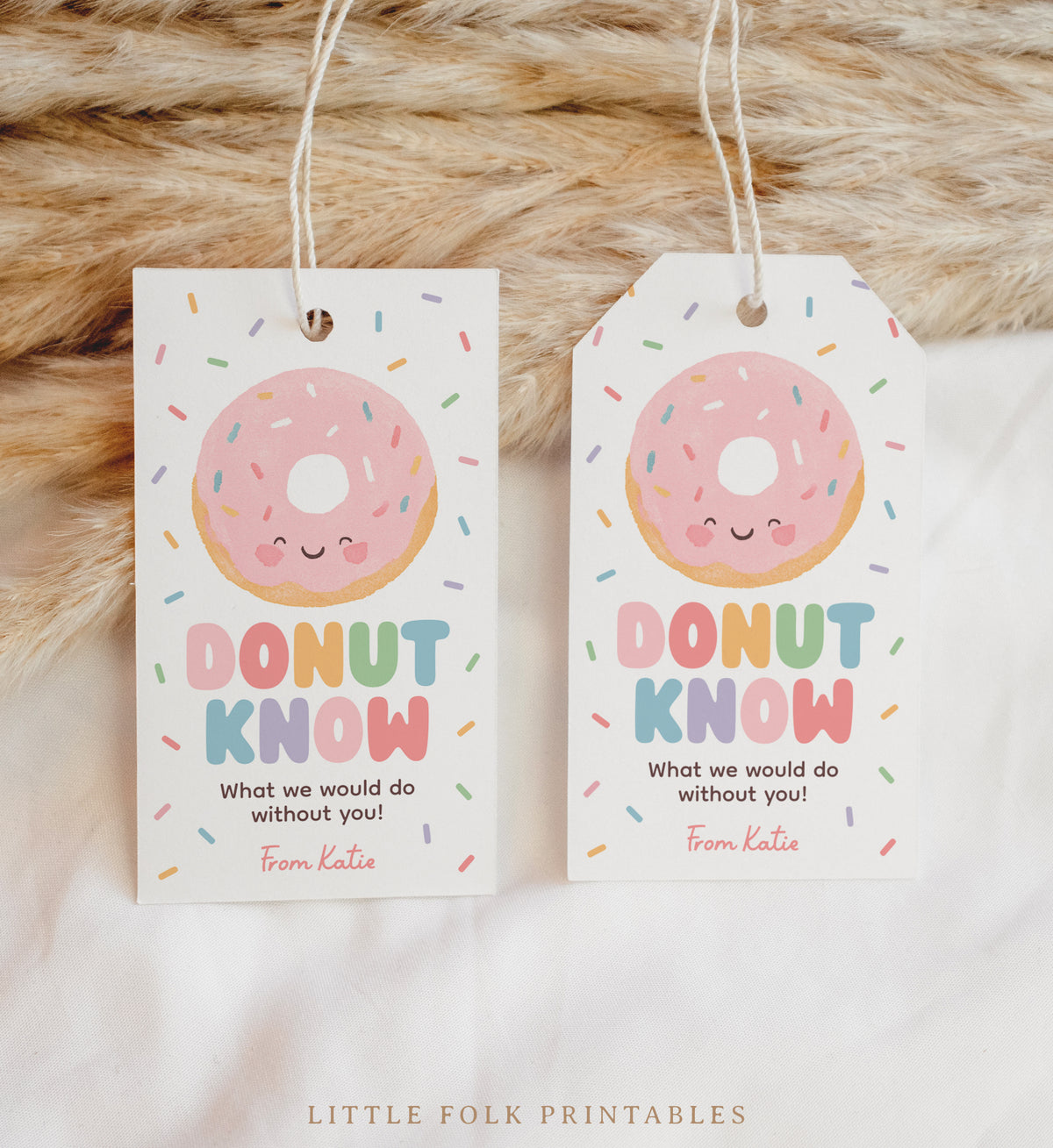 Donut Teacher Appreciation Tag Template
