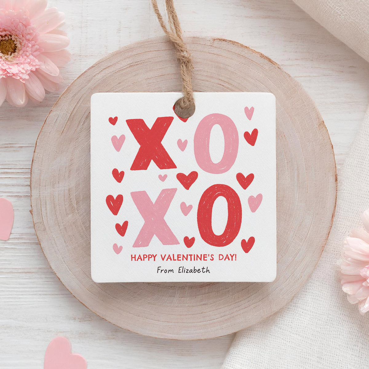 XOXO Valentine's Tag Template