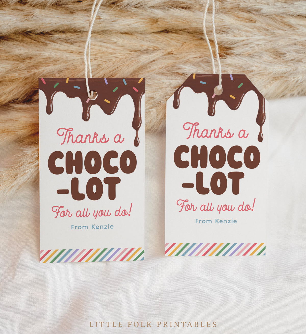 Chocolate Teacher Appreciation Tag Template