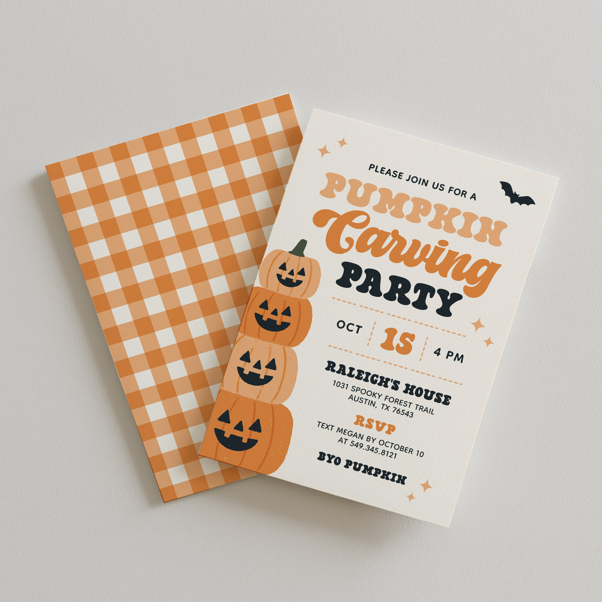 Halloween Pumpkin Carving Party Invitation