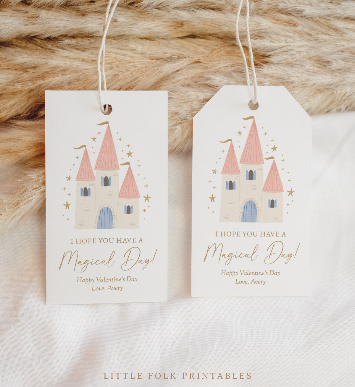 Princess Valentine's Tag Template