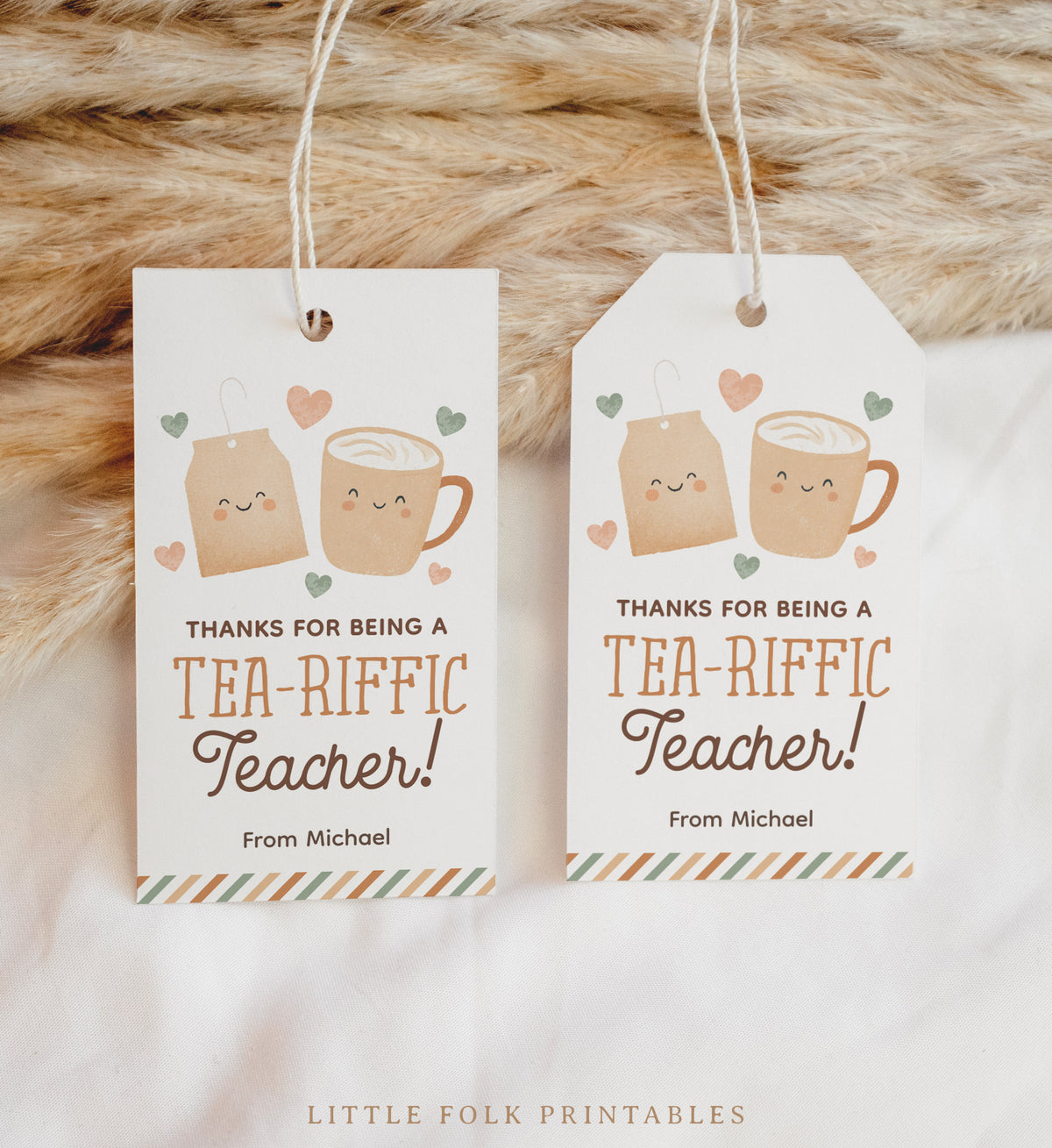 Tea-riffic Teacher Appreciation Tag Template