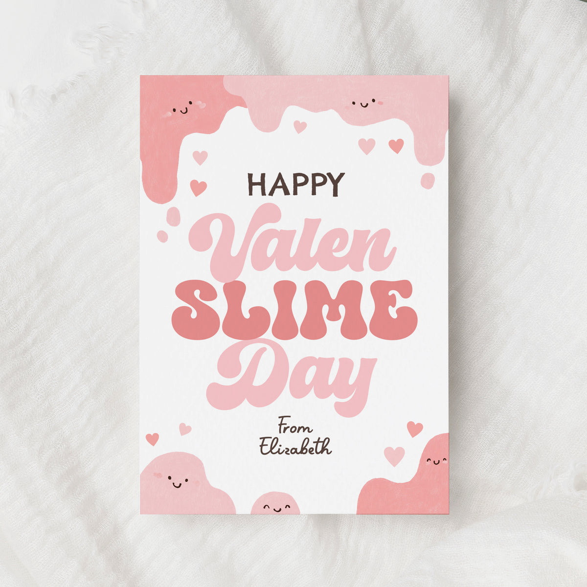 Slime Valentine's Card Template