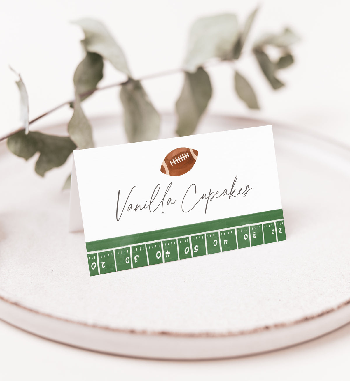 Football Tent Card Template