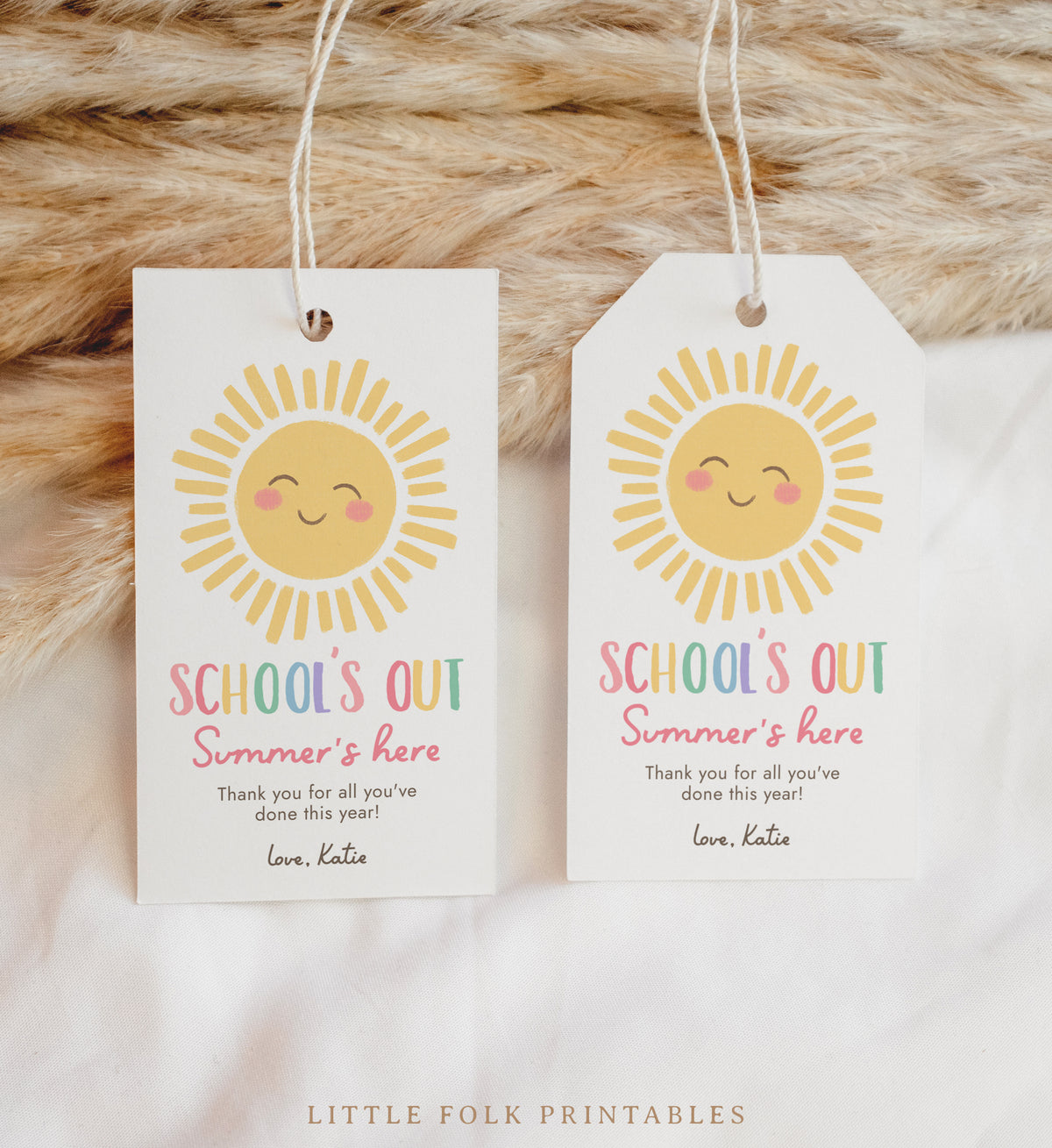 Happy Sun Teacher Appreciation Tag Template