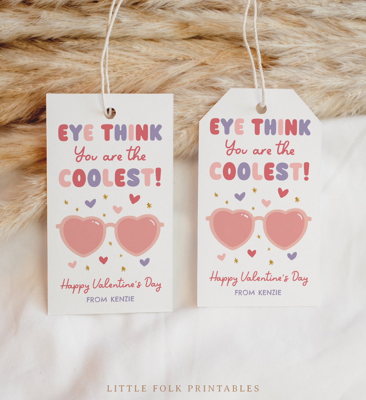 Eye Think You're the Coolest Valentine's Tag Template
