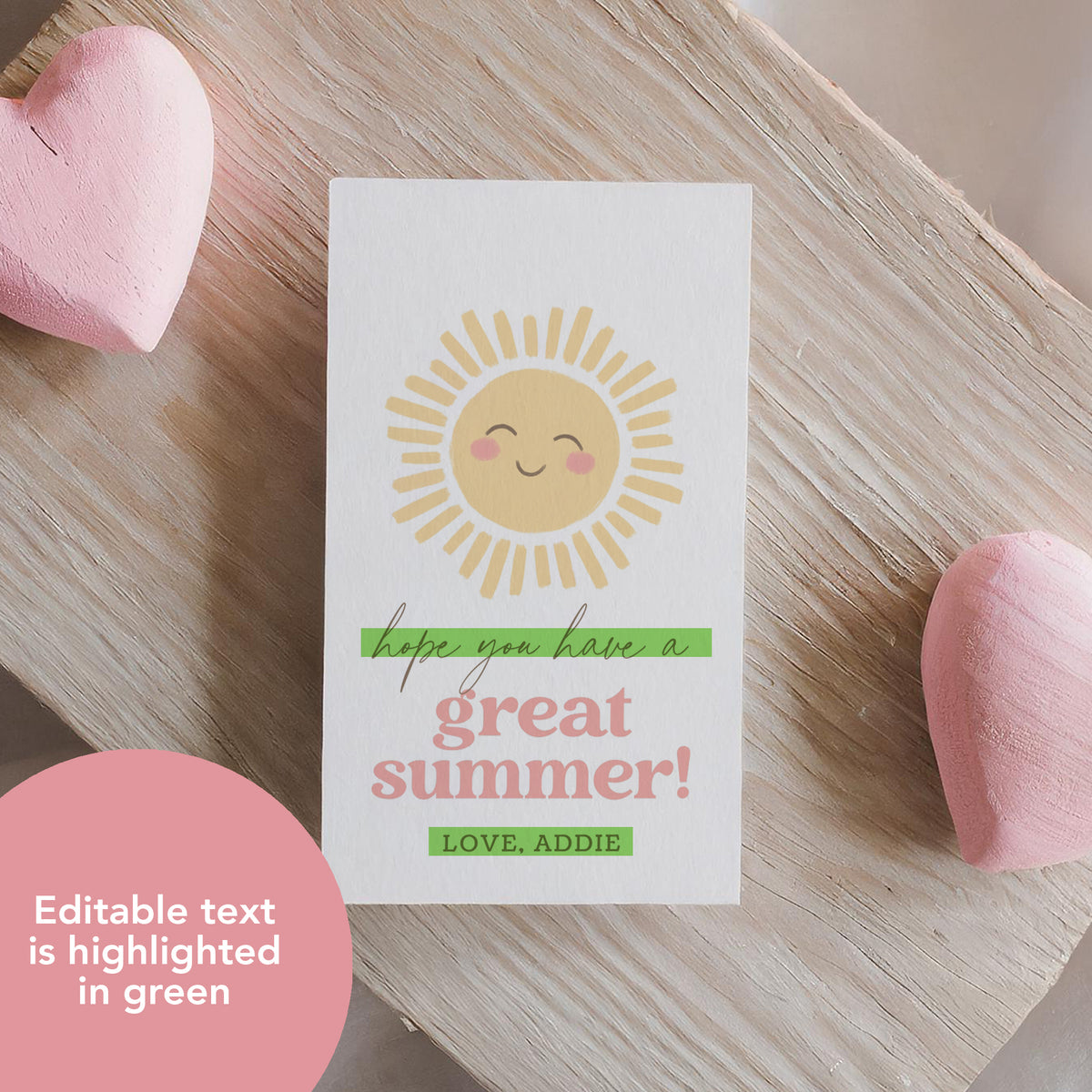 Sunshine Teacher Appreciation Tag Template