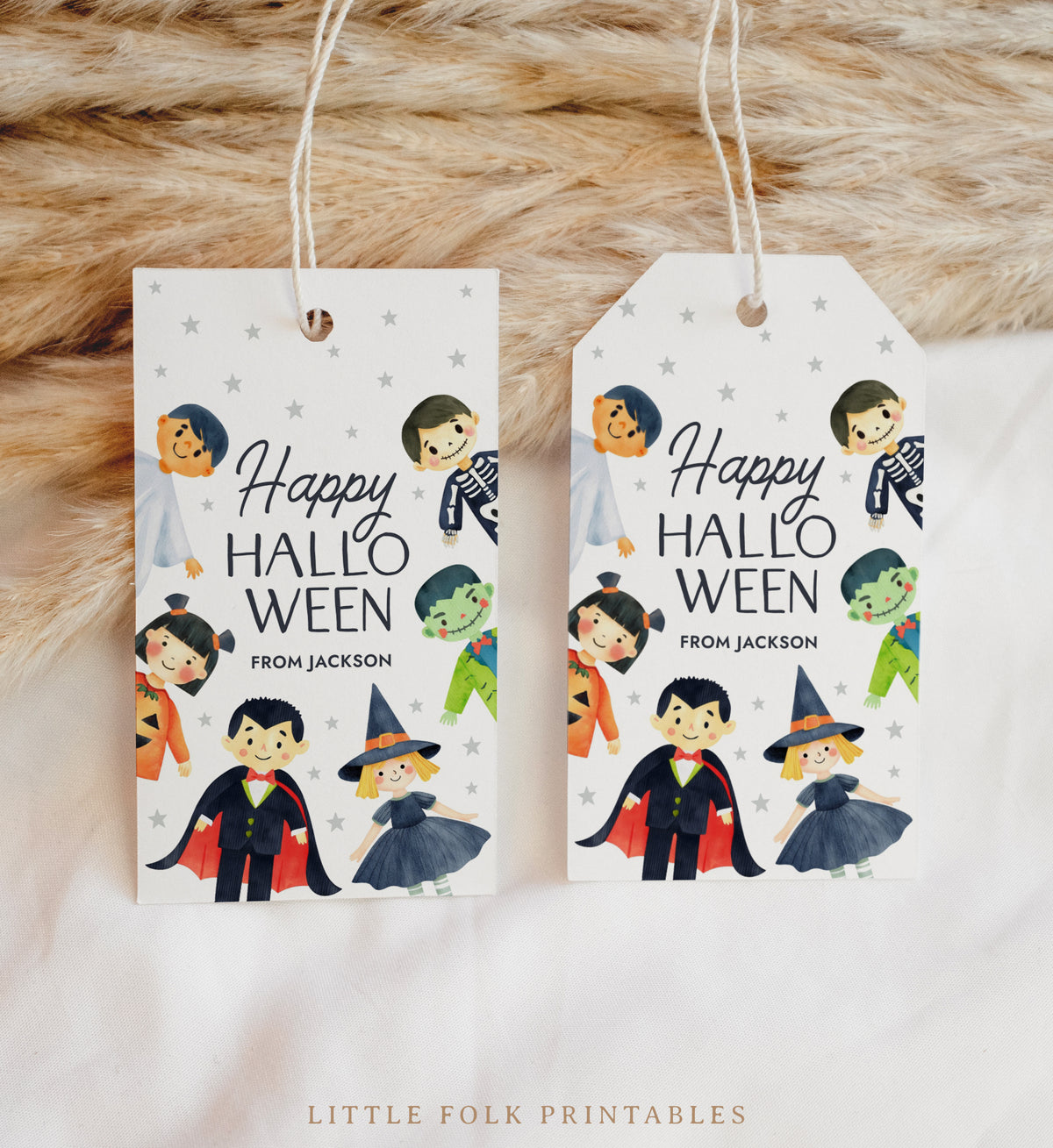 Halloween Tag Template (Costumes)