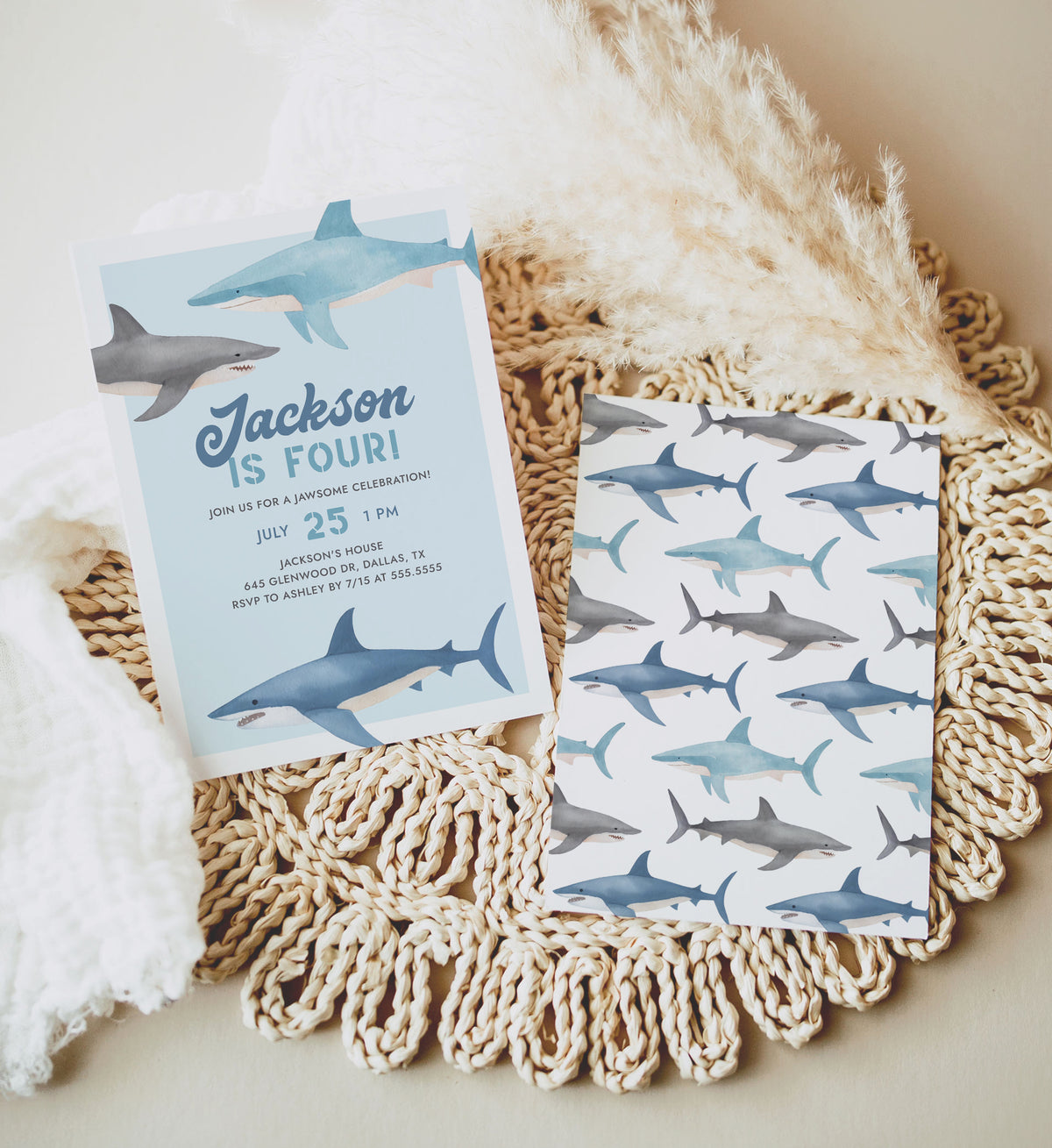 Shark Birthday Invitation