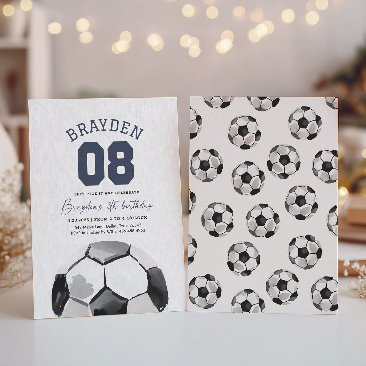 Soccer Birthday Invitation
