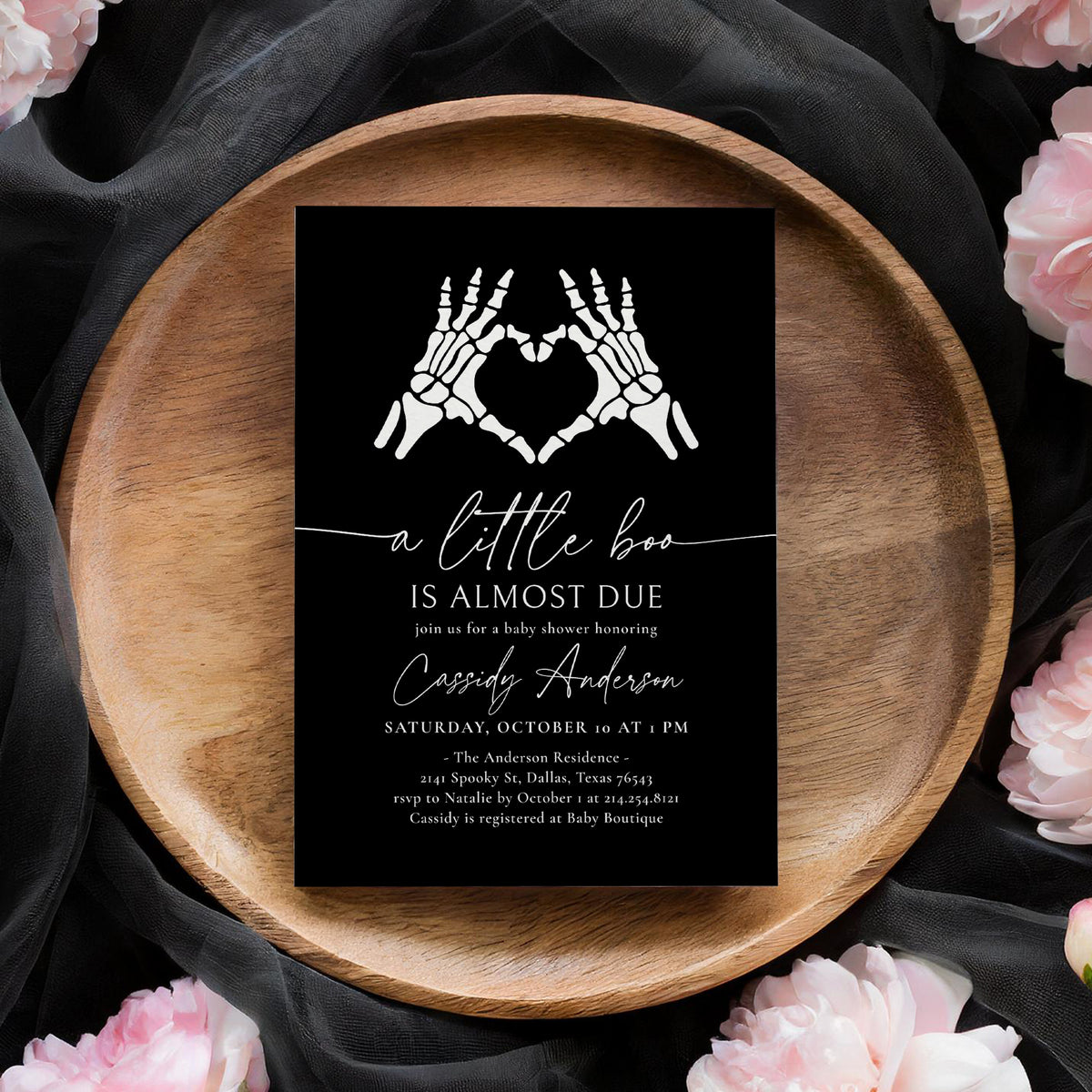 Skeleton Baby Shower Invitation Template