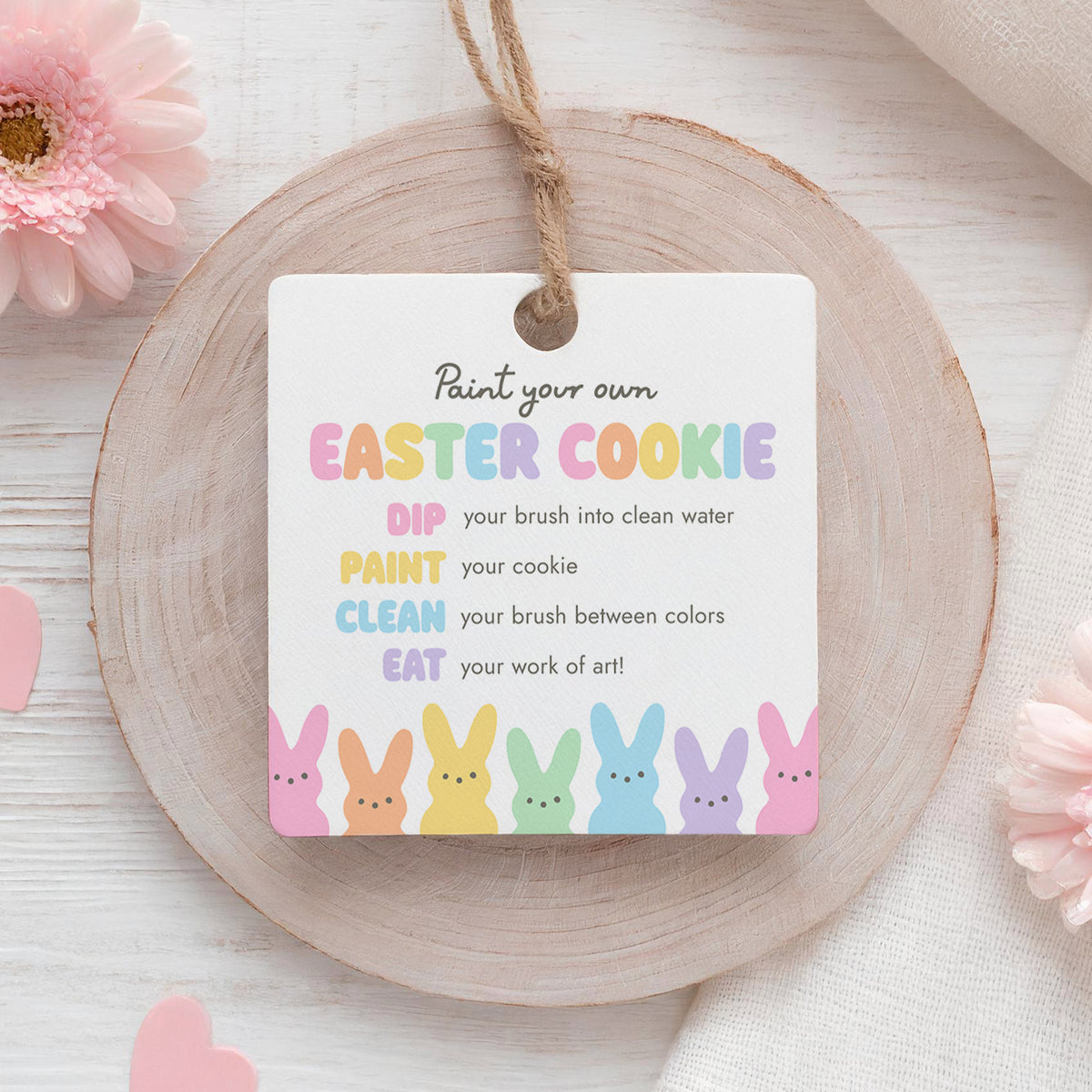 Paint Your Own Easter Cookie Tag