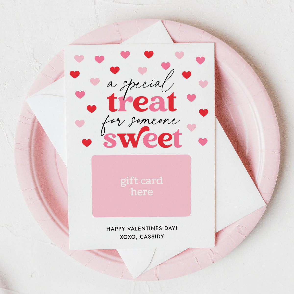 A Little Treat Valentine's Gift Card Holder Template