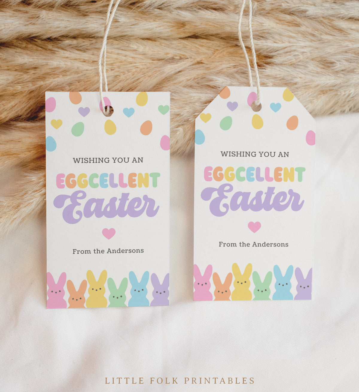 Pastel Bunny Eggcellent Easter Tag