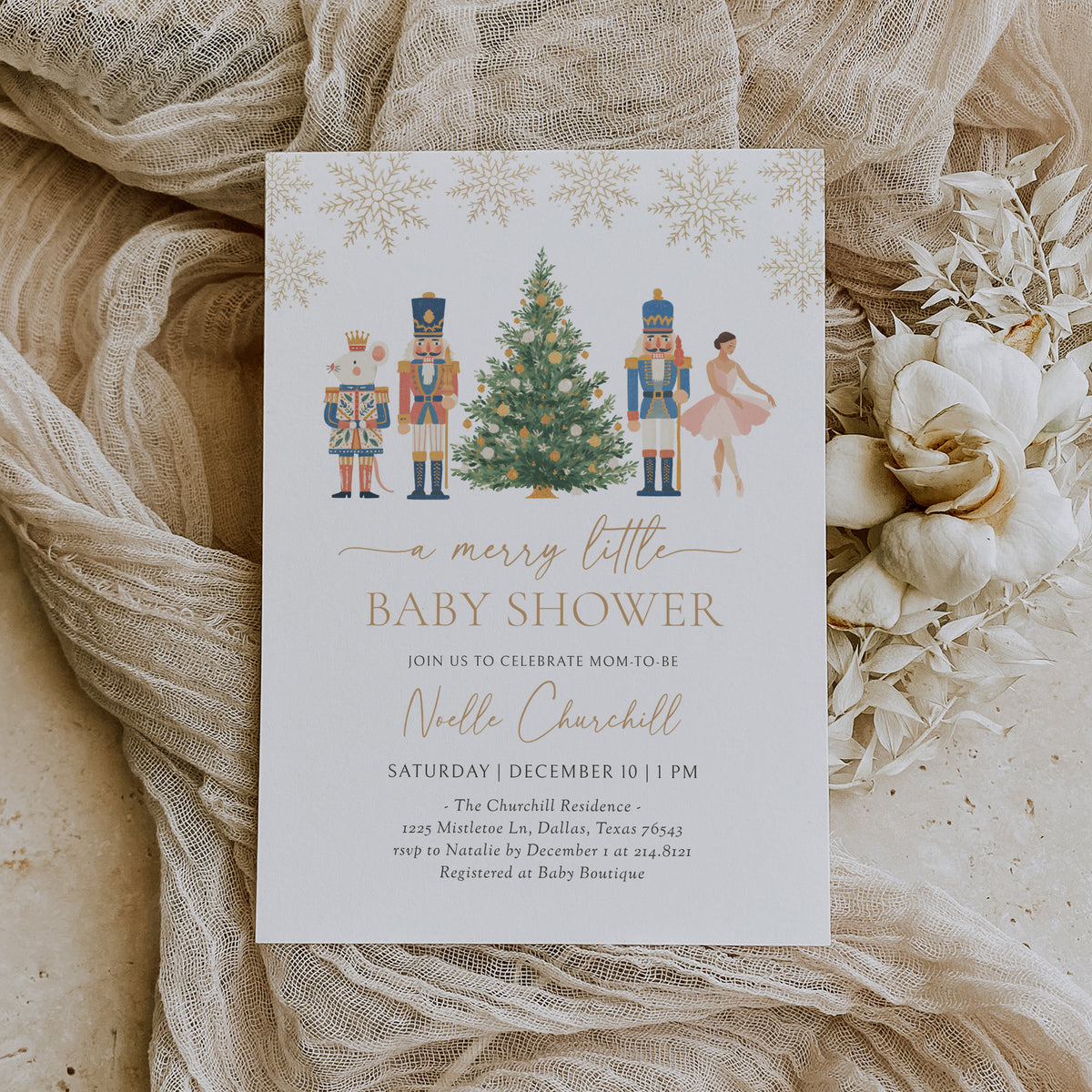 Nutcracker Baby Shower Invitation