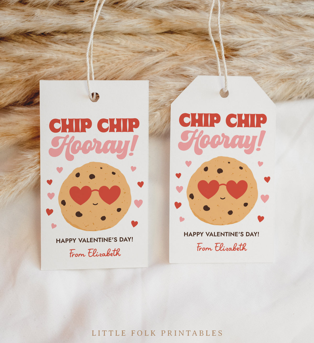 Cookie Valentine's Tag Template
