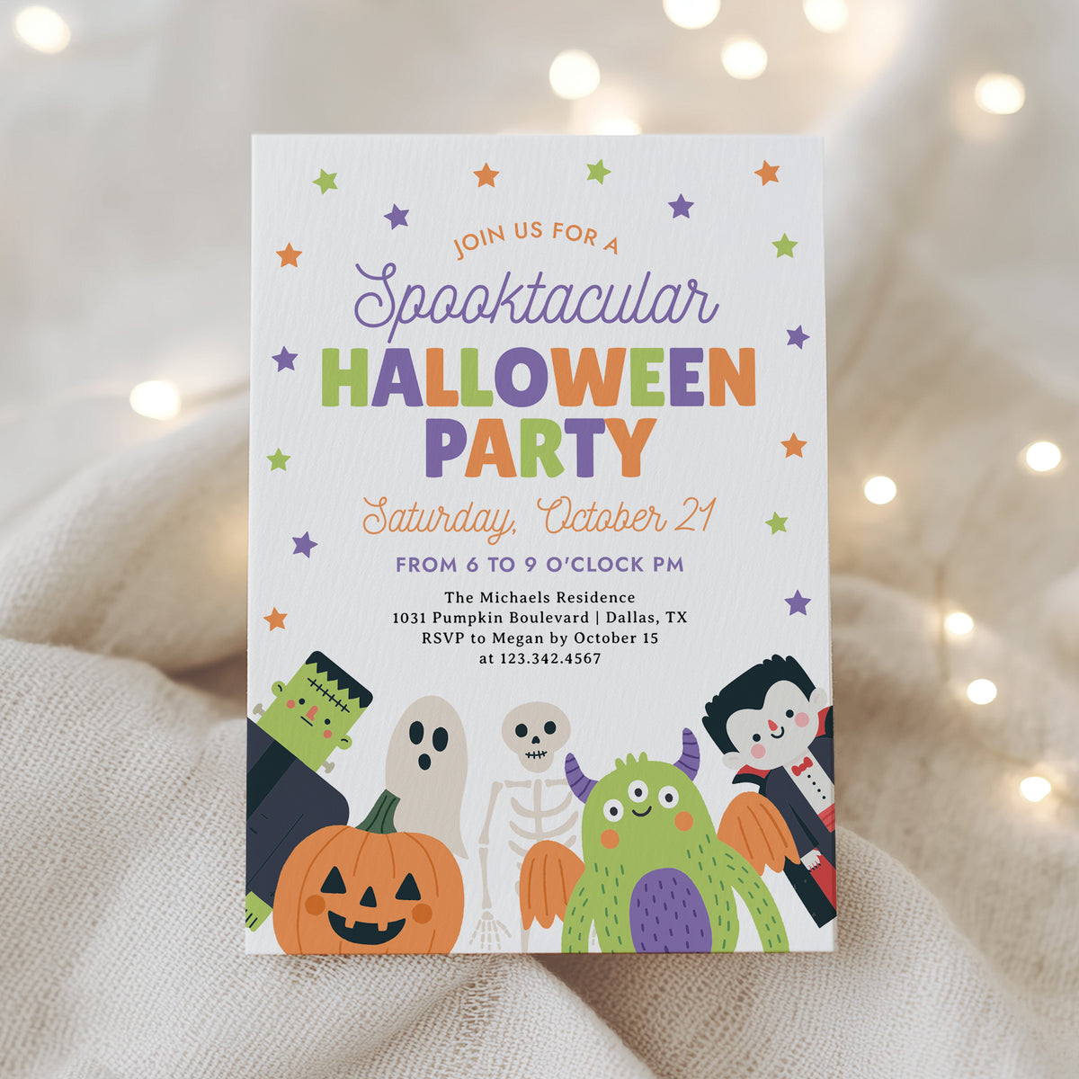 Monster Halloween Party Invitation