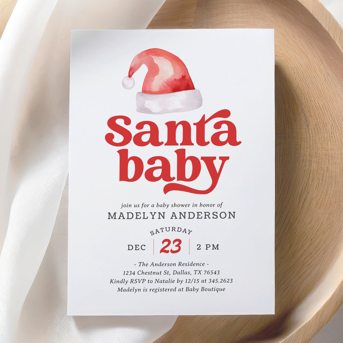 Santa Baby Shower Invitation