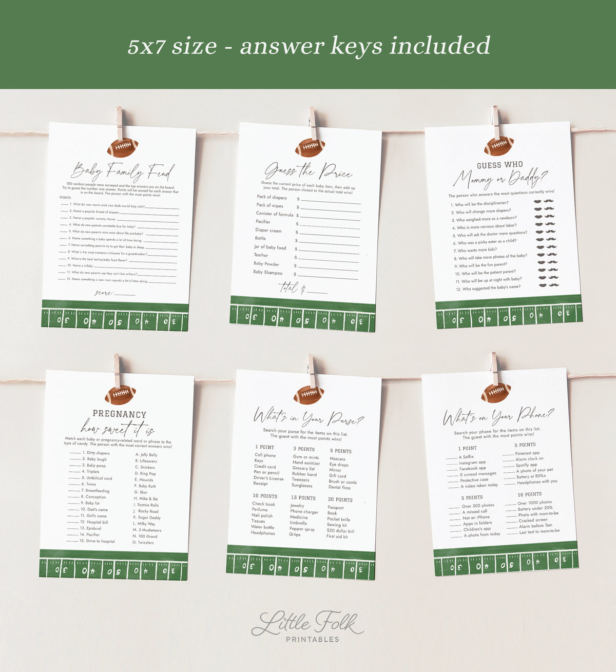 Football Baby Shower Games