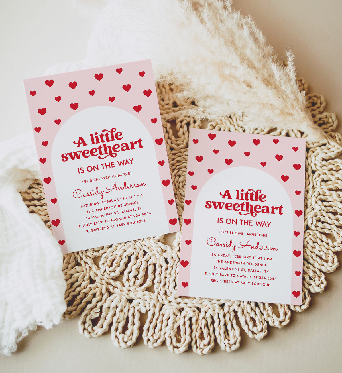 Little Sweetheart Arch Baby Shower Invitation