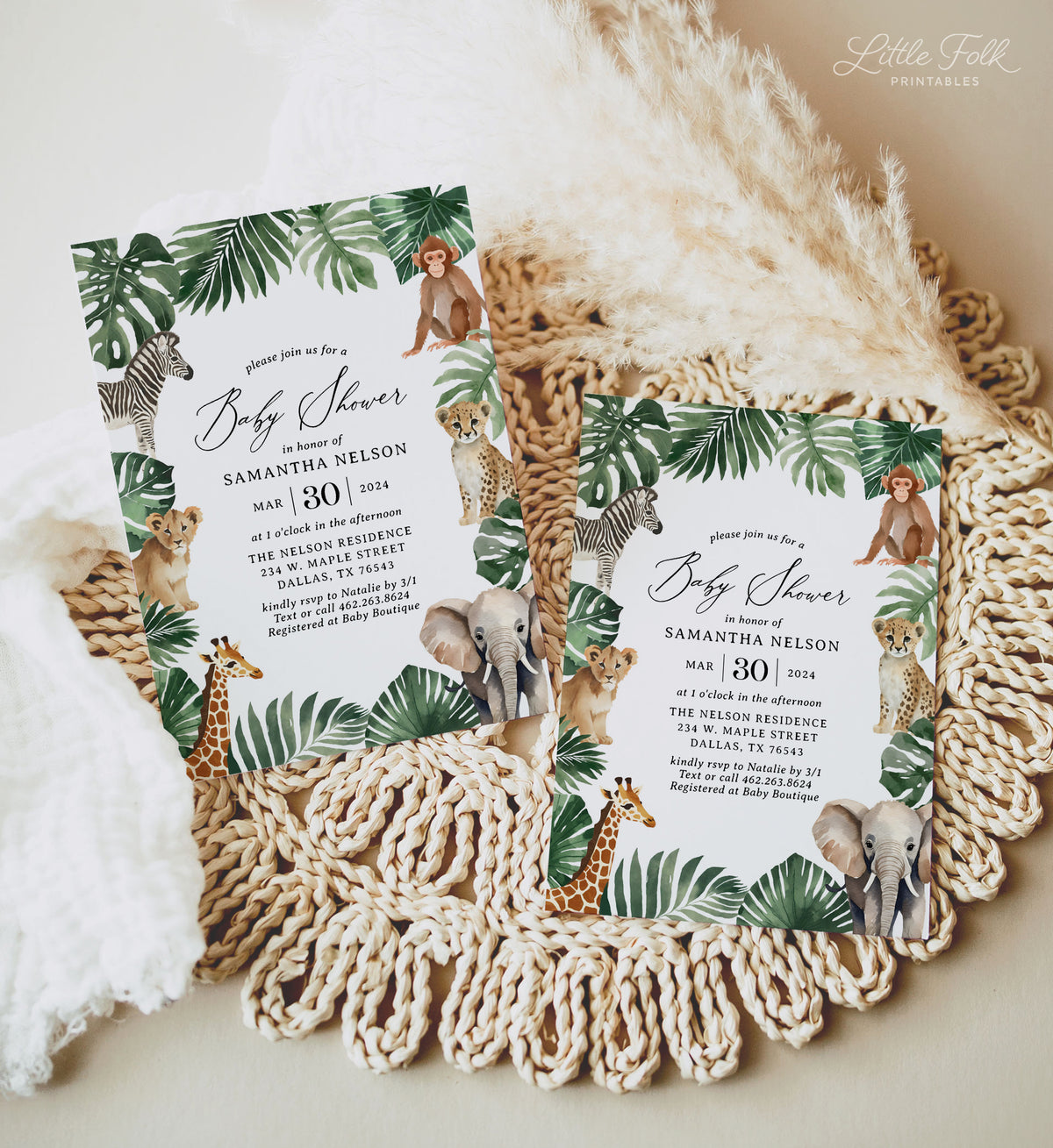 Safari Baby Shower Invitation