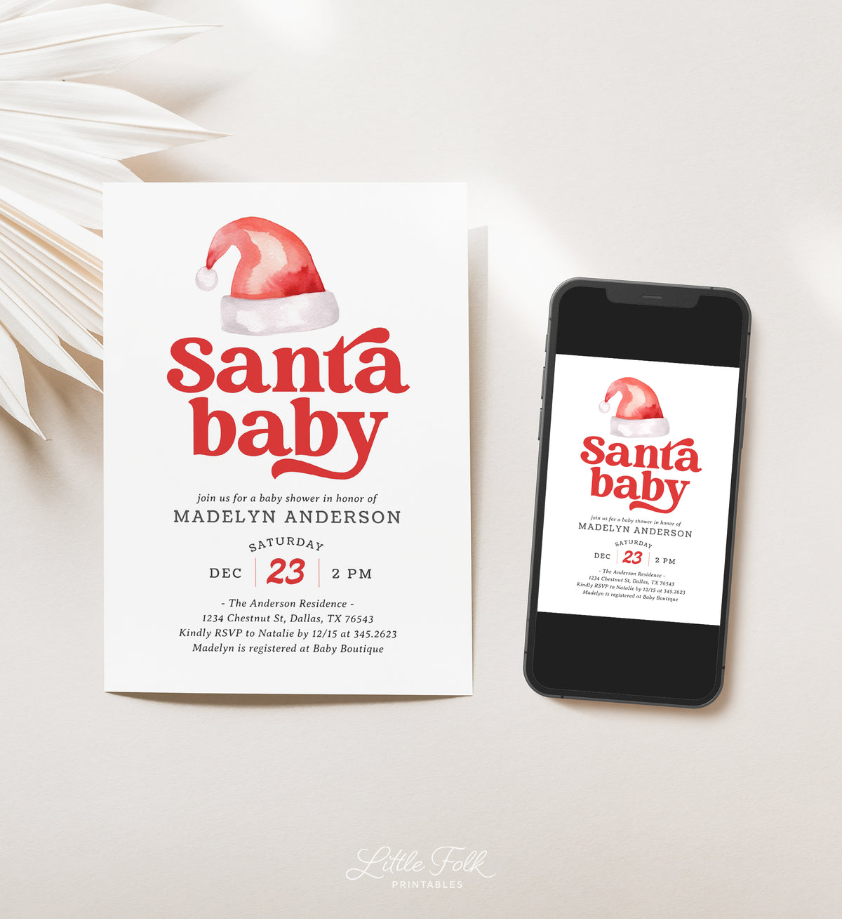 Santa Baby Shower Invitation