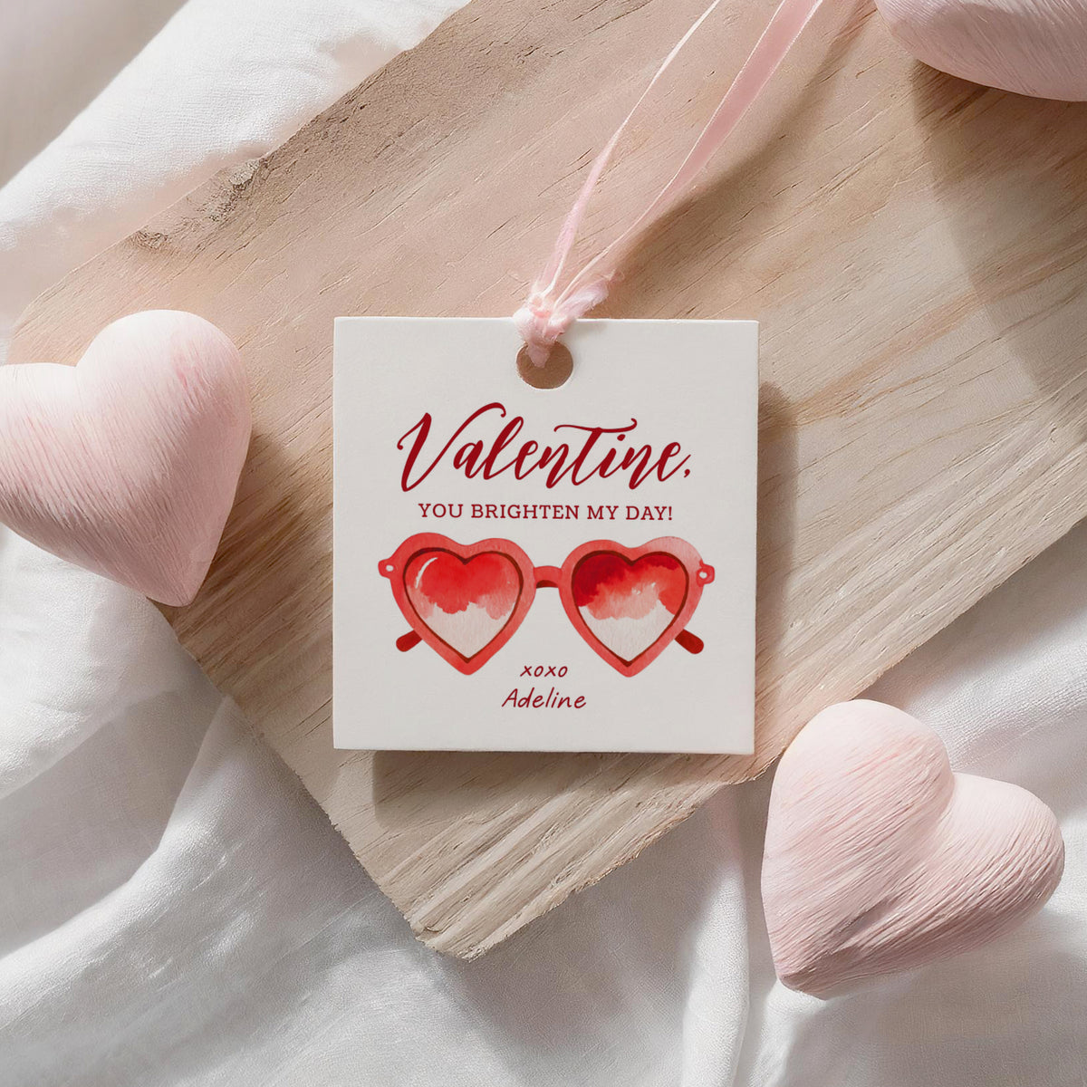 Sunglasses Valentine's Tag Template