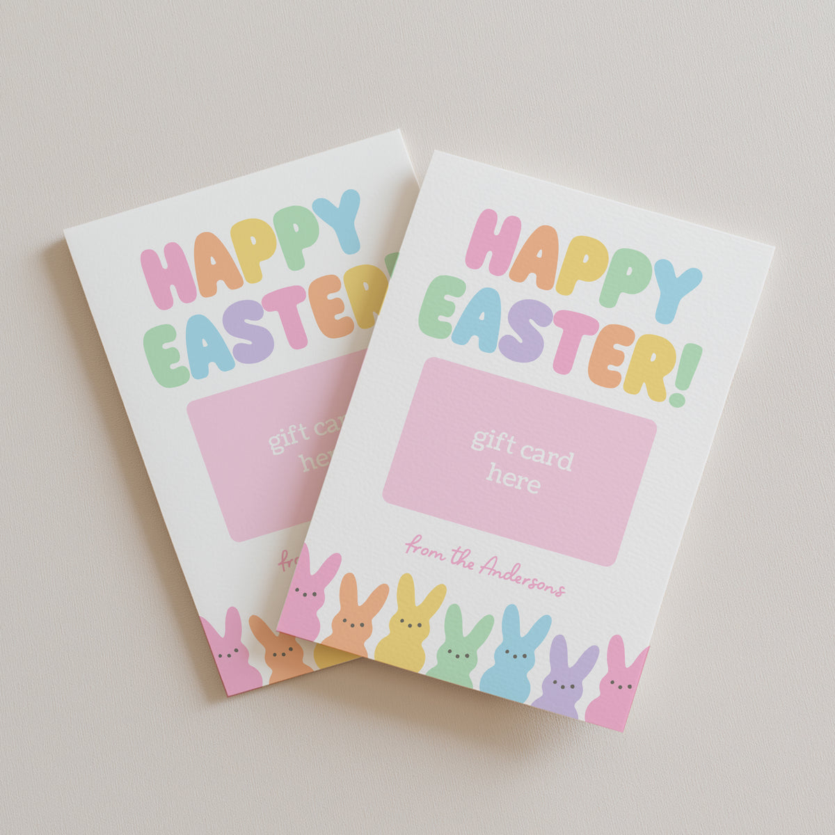 Pastel Bunnies Happy Easter Gift Card Holder