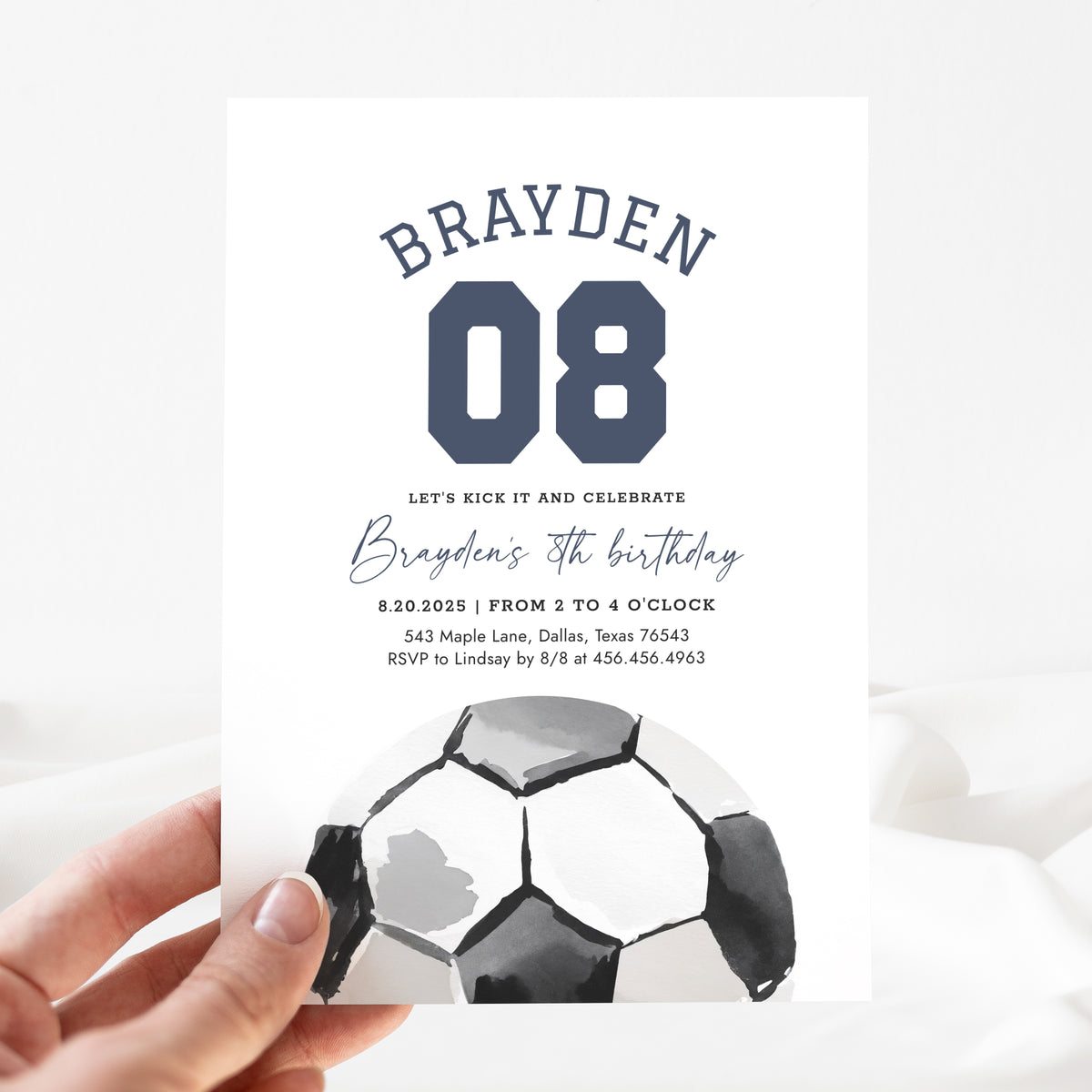 Soccer Birthday Invitation