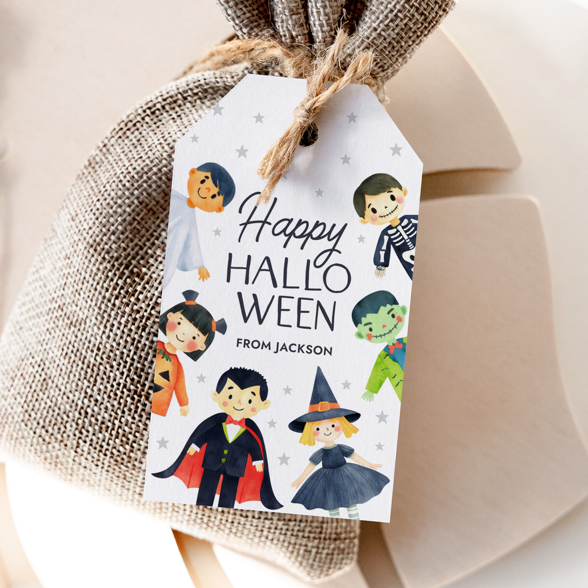 Halloween Tag Template (Costumes)