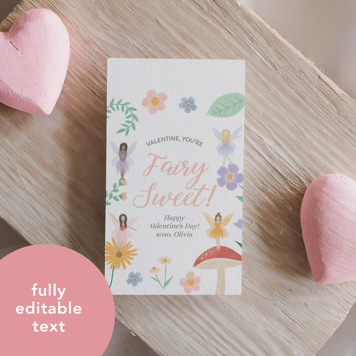 Fairy Valentine's Tag Template