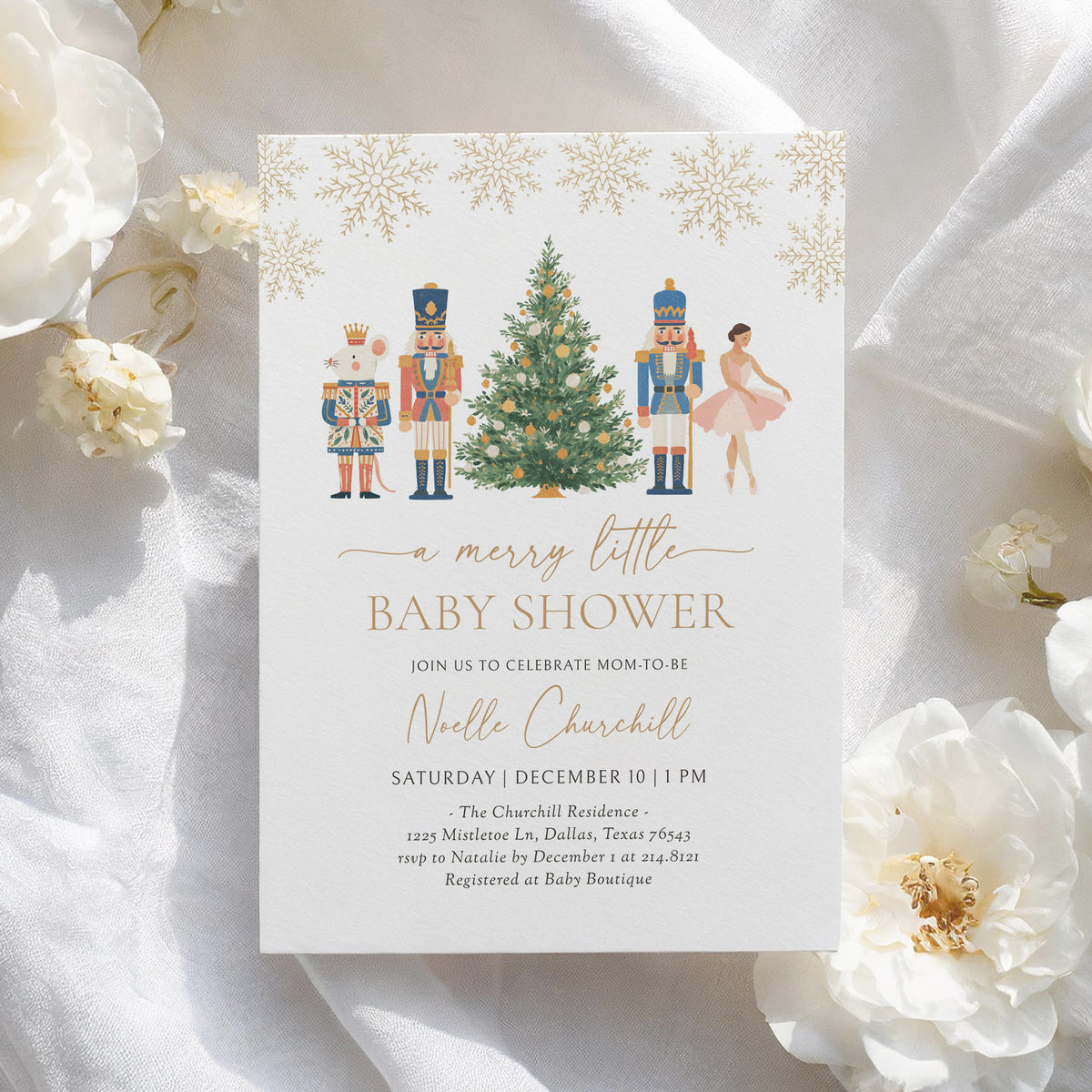 Nutcracker Baby Shower Invitation
