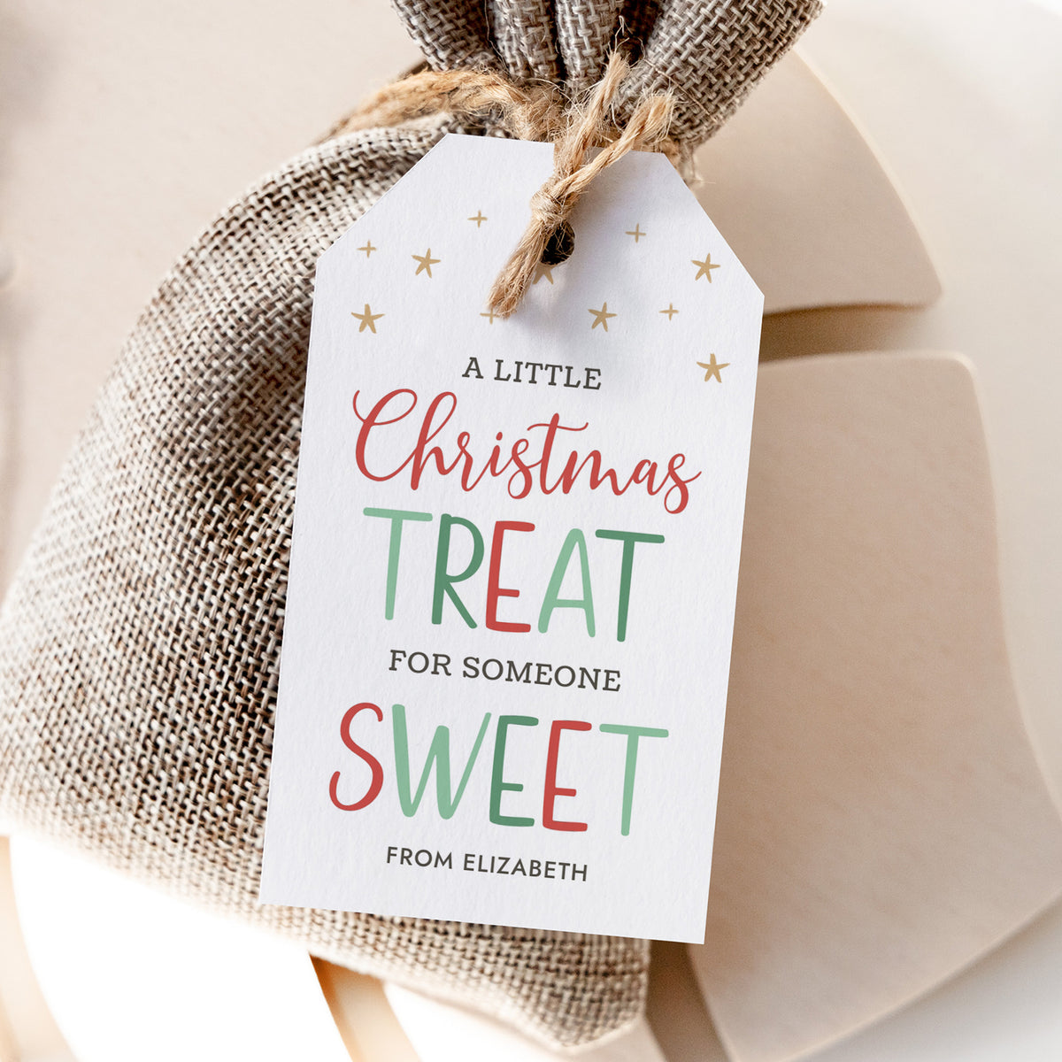 Little Christmas Treat Holiday Tag Template