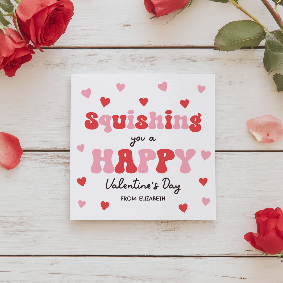 Squish Toy Valentine's Tag Template