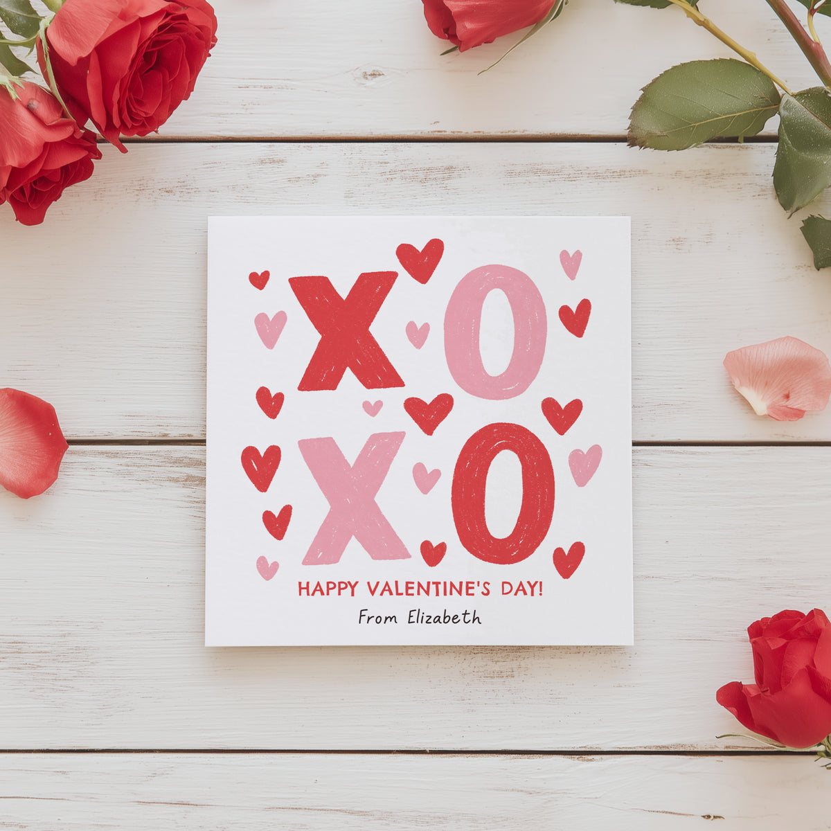 XOXO Valentine's Tag Template