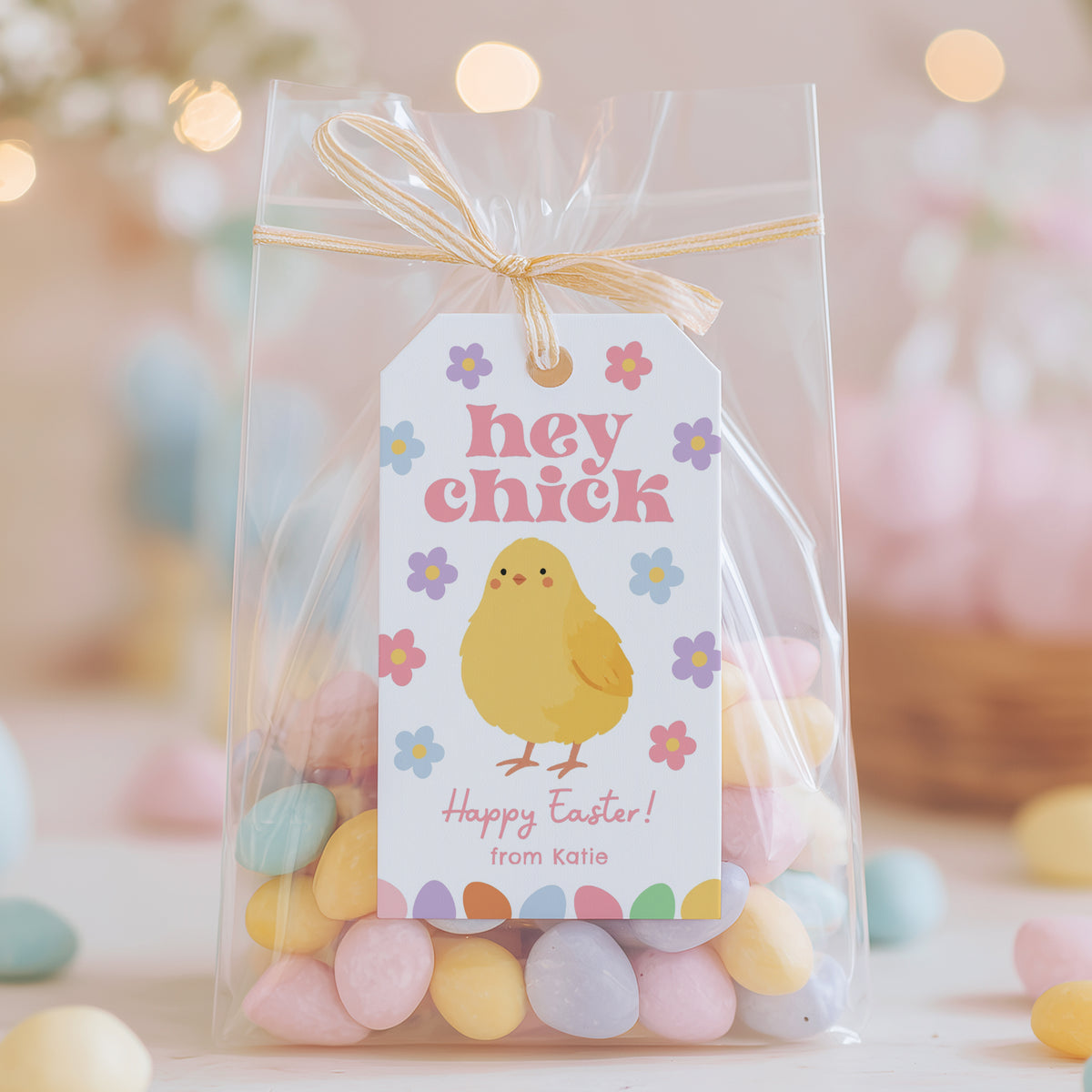 Hey Chick Easter Tag