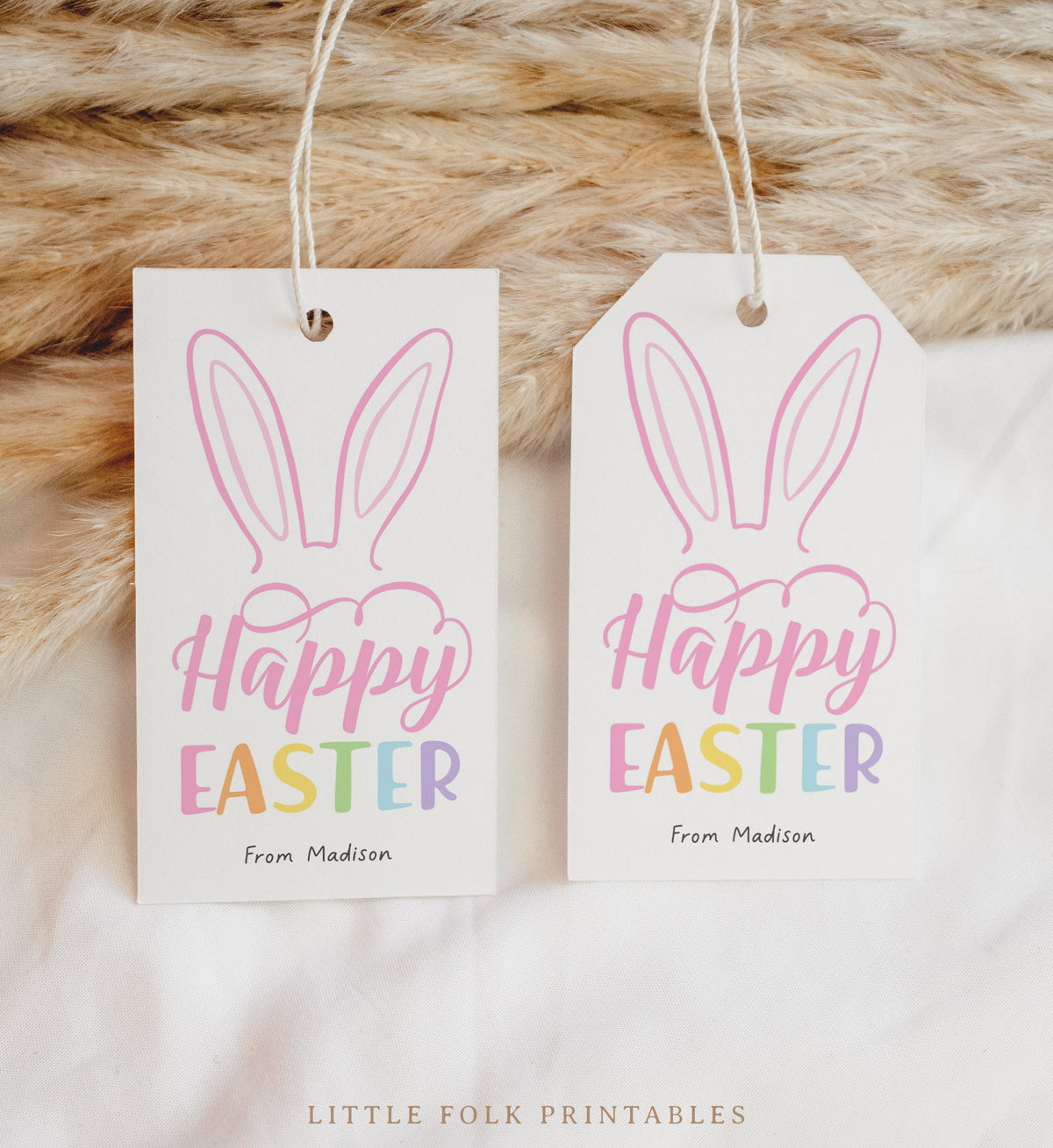 Bunny Ears Happy Easter Tag