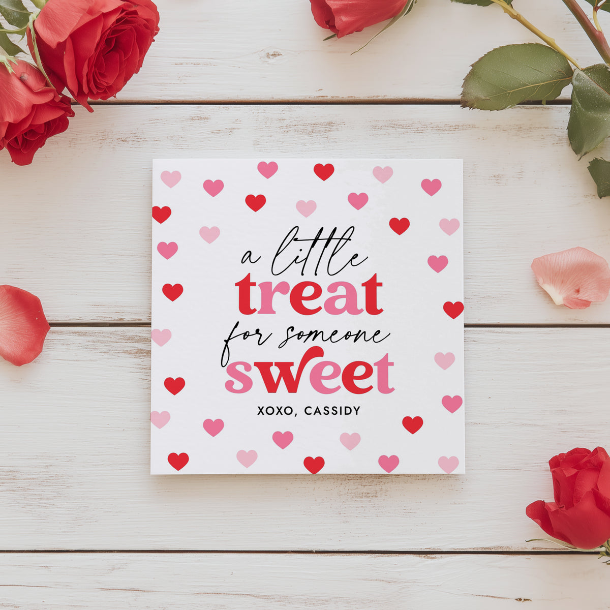 A Little Treat Valentine's Tag Template
