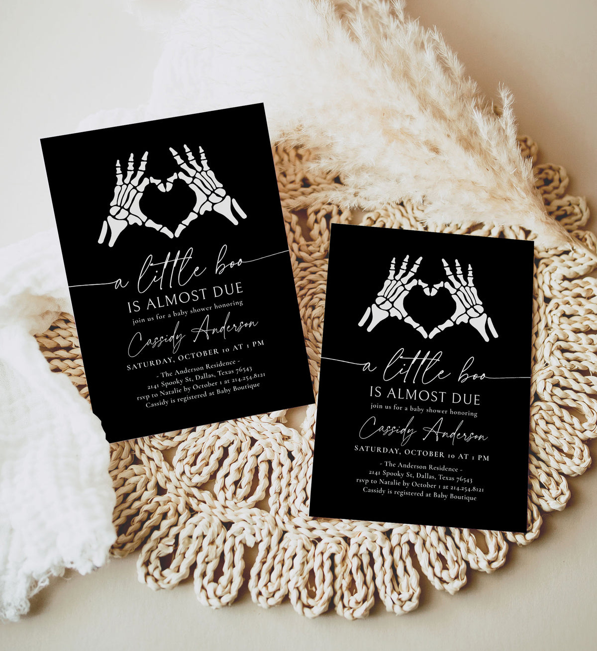 Skeleton Baby Shower Invitation Template