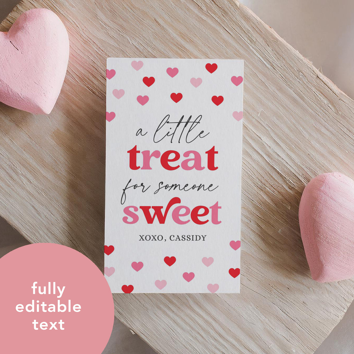 Little Treat Valentine's Tag Template