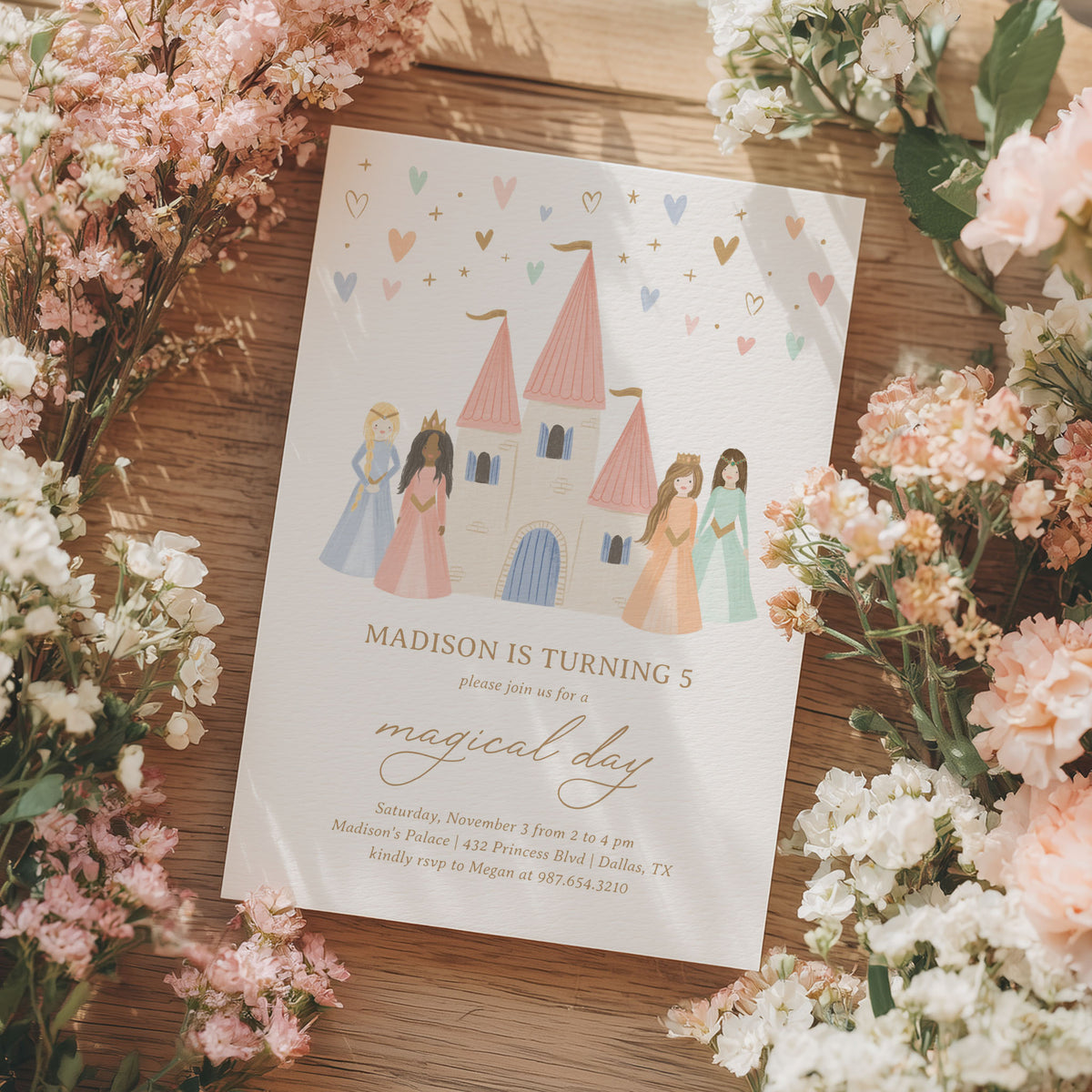 Pastel Princess Birthday Invitation